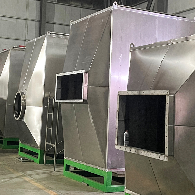 Struchtúr luchtaithe barr agus taobh díluchtaithe 304 bosca asaithe carbóin gníomhachtaithe cruach dhosmálta